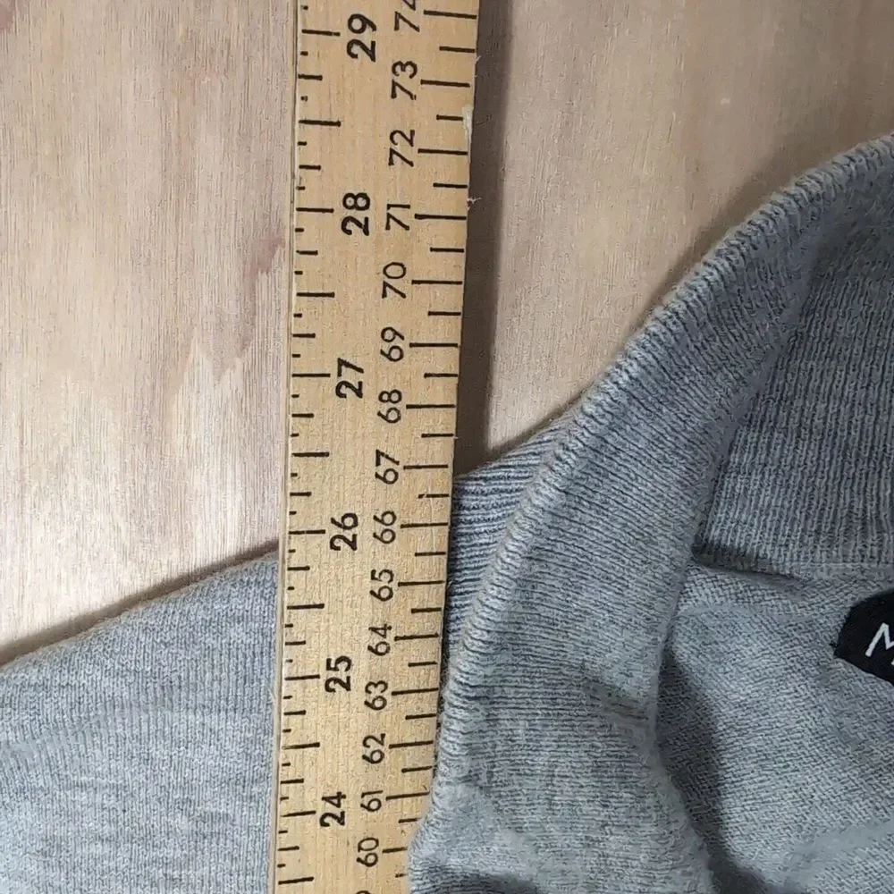 J. Crew Mercantile Men's Wool Blend 1/4 Zip Sweater, Light Gray‎ Size Sm Soft